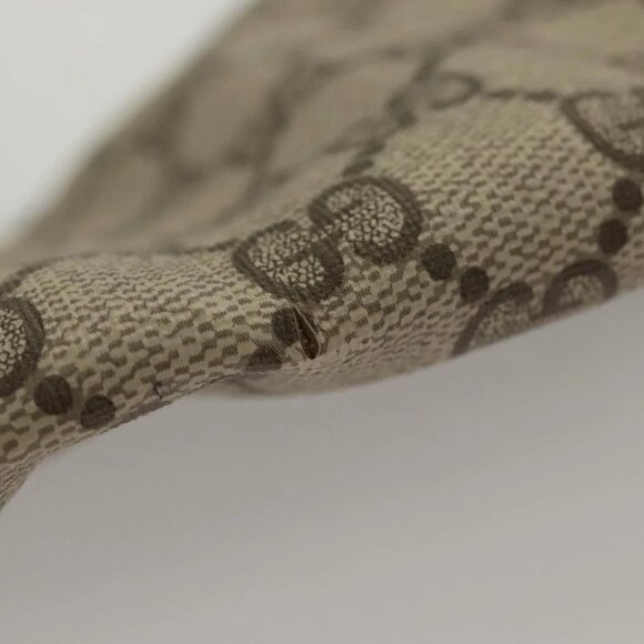 GUCCI GG Supreme GunSlip PVC Beige Auth MX319 - Picture 9 of 14